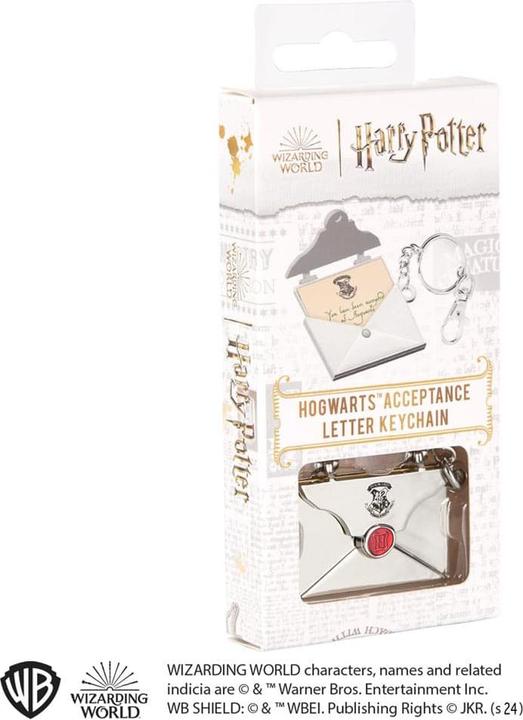 Immagine prodotto Noble Collection Harry Potter portachiavi in metallo Lettera di accettazione di Hogwarts