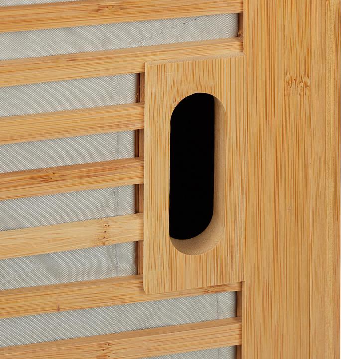 Actual product image Relaxdays Bamboo Wall-Mount Bathroom Cabinet, 2 Tiers (35 x 20 x 66 cm)