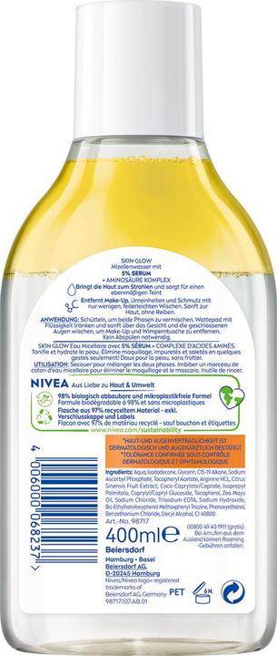Image du produit NIVEA Skin Glow Serum Mizellenwasser DUO (Eau micellaire, 800 ml)