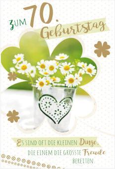 Produktbild Susy Card Geburtstagskarte - 70. Geburtstag "G„nseblmchen"