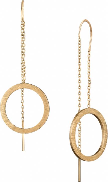 Protsaah Shimmering Disks/Circles Threader Earrings (Sterling Silber vergoldet)