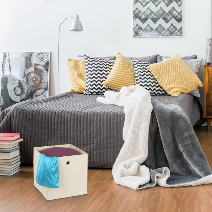 Produktbild Relaxdays 4x Aufbewahrungsbox (30 x 30 x 30 cm, 26 l)