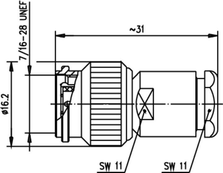 Image du produit Telegärtner Connecteur de câble TNC 75 ohms, presse-étoupe MIL IP 67, A02, G02 (RG-59 B/U)
