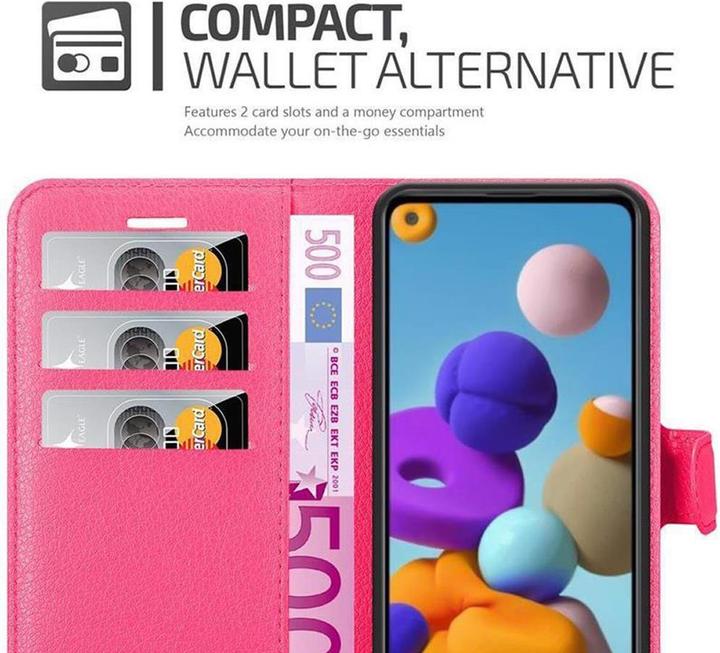 Actual product image Cadorabo Book with stand function cover (Samsung Galaxy A21)