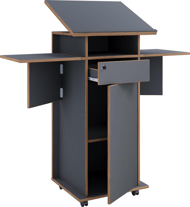 Actual product image VCM Holz Stehpult Rednerpult Rollen Salia T