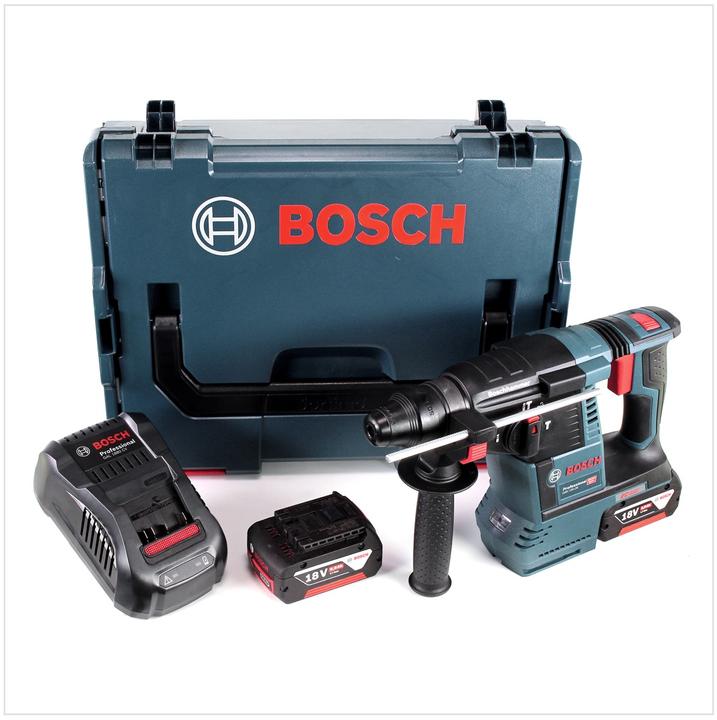 Actual product image Bosch Professional Bosch GBH 18 V-26 Professional SDS-plus Cordless Rotary Hammer + 2x Batteries GBA 5 Ah + Charger GAL (Rechargeable battery operated)