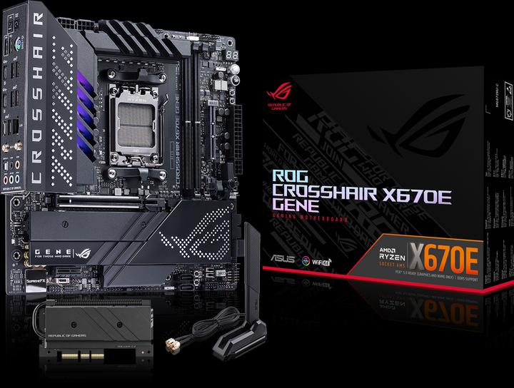 Actual product image ASUS ROG Crosshair X670E Gene (AM5, AMD X670E, mATX)