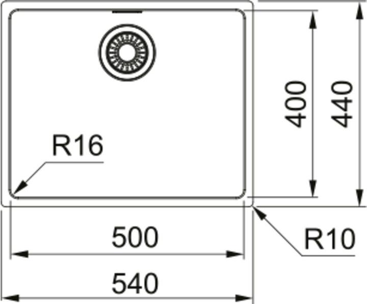 Immagine prodotto Franke Bacino MRX 210-50 3 1/2" SVSIMUEA OT BOX 127.0531.810 (Lavello montato, 80 cm, 54 cm)