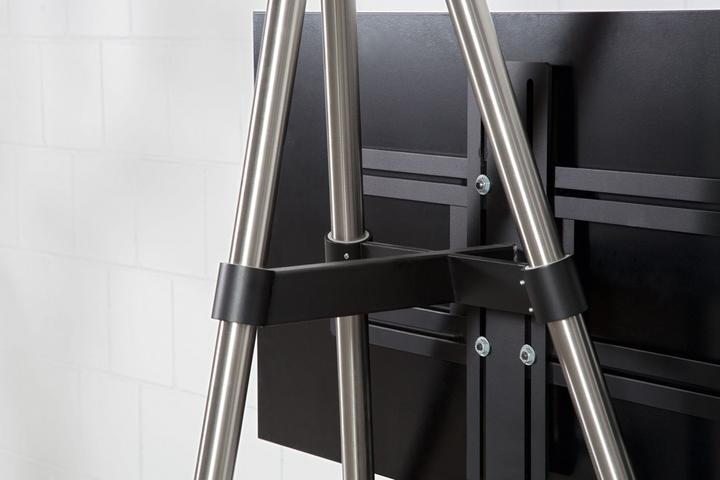 Actual product image Wissmann Raumobjekte TV stand 3-leg, brushed stainless steel, -55" (55", 59 kg)