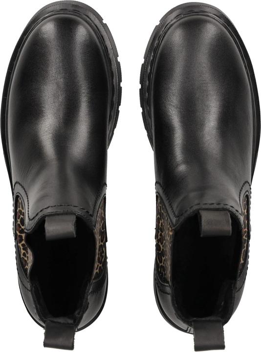 Produktbild Tamaris Entdecke die trendige Stiefelette mit Leo-Einsatz aus hochwertigem Leder-Textil-Mix von. Die (37)