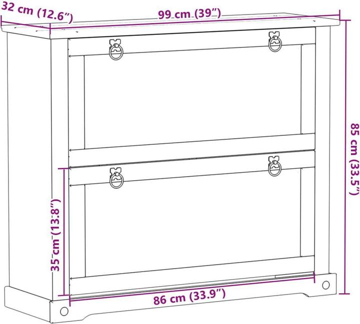 Actual product image VidaXL Kathleen (99 x 32 x 85 cm)