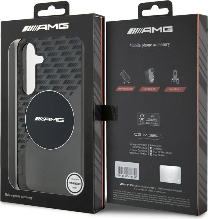 Immagine prodotto Mercedes AMG Transparent Rhombs MagSafe Case for Samsung Galaxy S25 - Black (Samsung Galaxy S25)
