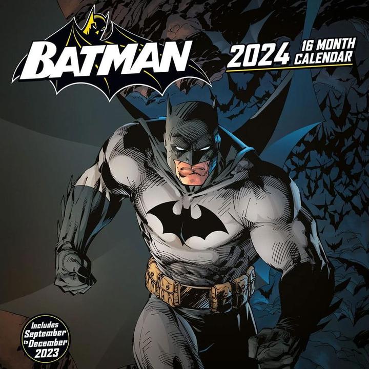 Actual product image Pyramid DC Comics Calendar 2024 Batman (30 x 30 cm, Spanish, French, German, English)