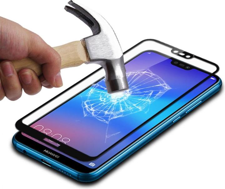 Actual product image Screenguard Huawei P20 Lite Full Screen Protective Glass Film 2.5D 9H (1 Piece, Huawei P20 Lite)