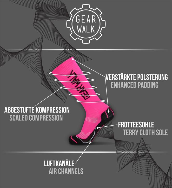 Immagine prodotto Gear Walk 2 Paar Sport-Kompressionsstrümpfe (43 - 46)