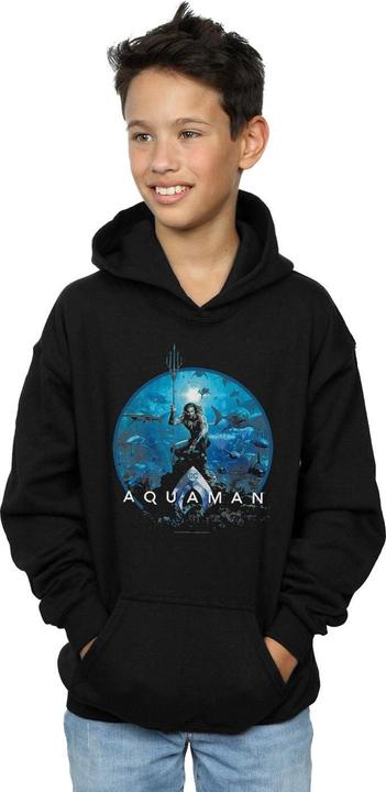 Produktbild Aquaman Circle Poster Kapuzenpullover Jungen (140, 146)