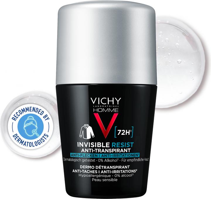 Immagine prodotto Vichy Homme deodorante roll-on 72h antimacchia (Roll-on, 50 ml)