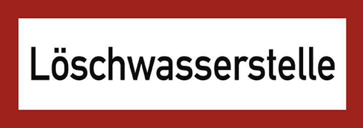 Produktbild Moravia Feuerwehrschild "Löschwasserstelle" Aluminium, 297x105 mm