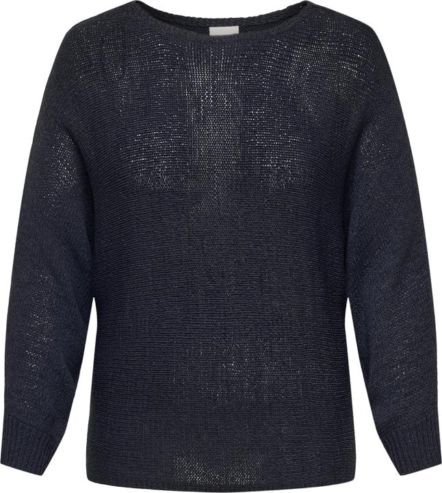 Only Knit Fit Rundhals Plus Gerippte Ärmelbündchen Pullover Strickpullover