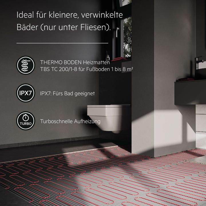 Actual product image AEG Haustechnik Electric underfloor heating, complete set 1 m², 200 W/m², Turbo Thermo Floor TBS TC 200/1 Set Plus