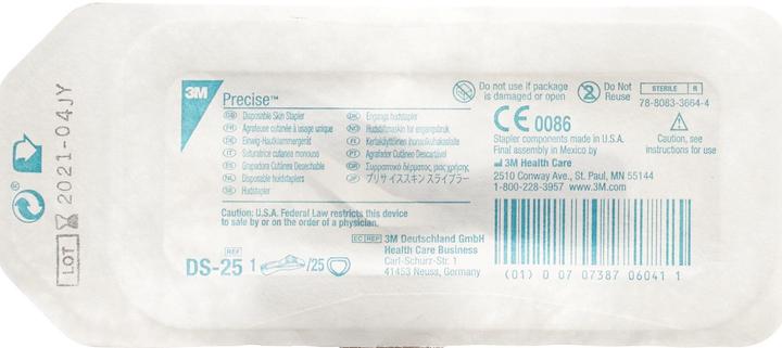 Image du produit 3M PRECISE Agrafeuse cutanée 25 agrafes DS-25