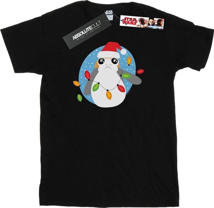 Immagine prodotto Star Wars The Last Jedi Porg Christmas Lights Maglietta Uomo (XXL)