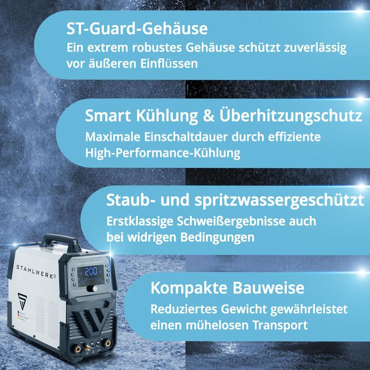 Produktbild Stahlwerk Schutzgas Schweissgerät AC/DC WIG 200 Puls Pro Digital Spot 200 A