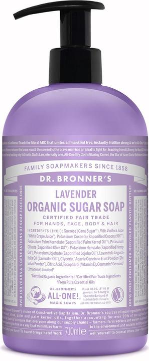 Produktbild Dr. Bronner's Sugar Soap Lavender (Flüssigseife, 710 ml)