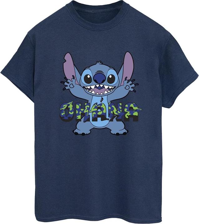 Immagine prodotto Disney Lilo And Stitch Ohana Blue Glitch Maglietta Ampia Donna (3XL)