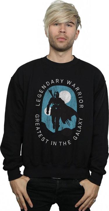 Actual product image Star Wars Mens The Mandalorian Legendary Warrior Greatest In The Galaxy Sweatshirt (5XL)
