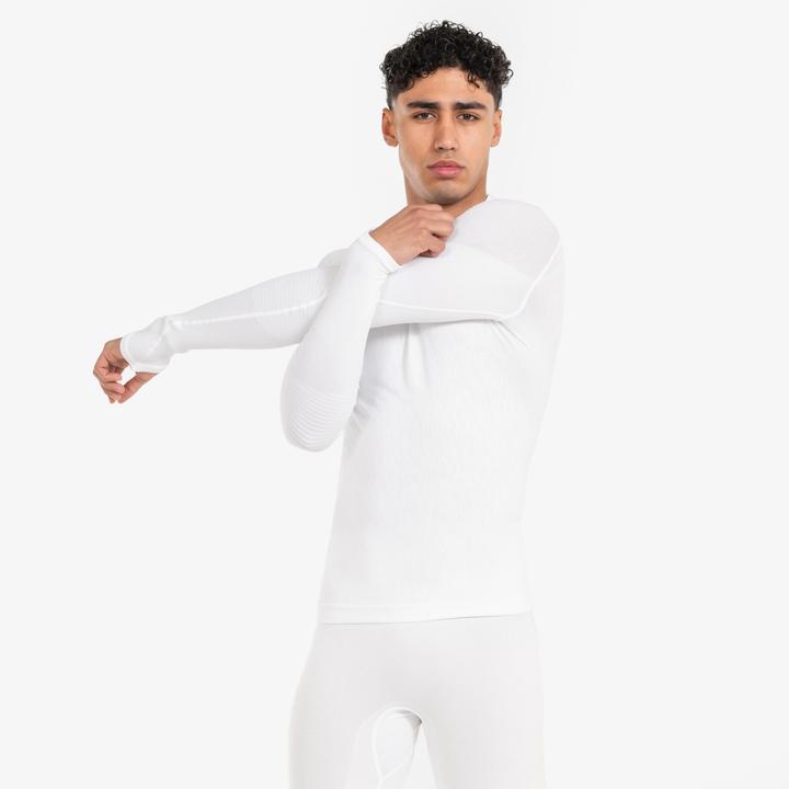 Kipsta Damen/Herren Funktionsshirt langarm - Keepdry weiss (L)