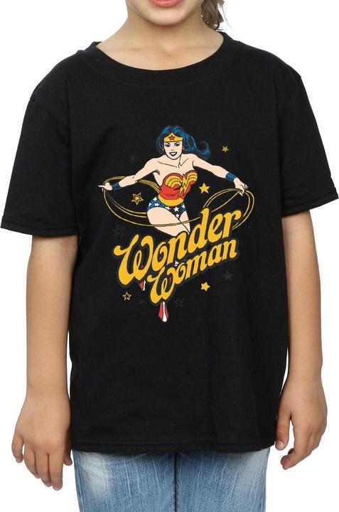 Actual product image Girls Wonder Woman Stars Cotton T-Shirt (140, 146)