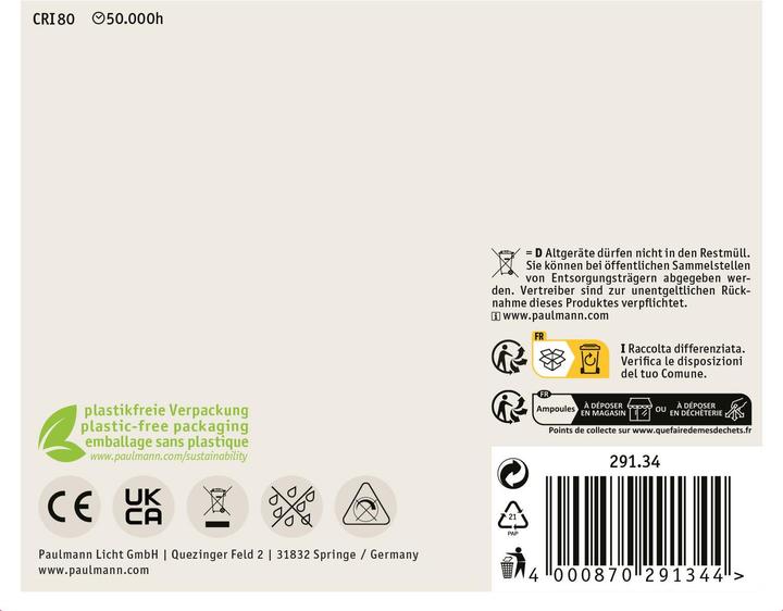 Actual product image Paulmann Drop Eco-Line filament (E14, 2 W, 525 lm, 1 x, A)