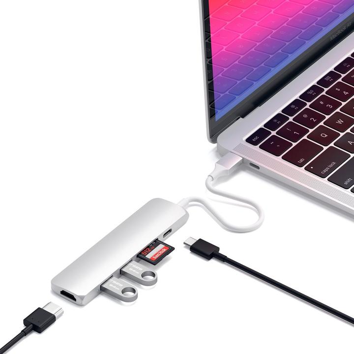 Immagine prodotto Satechi USB-C Slim Multiport V2 (USB-C, 6 Porti)