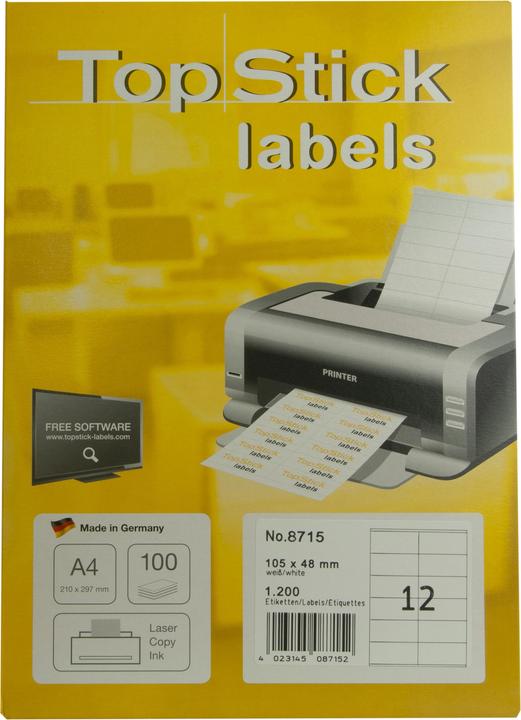 Actual product image TopStick HERMA universal labels