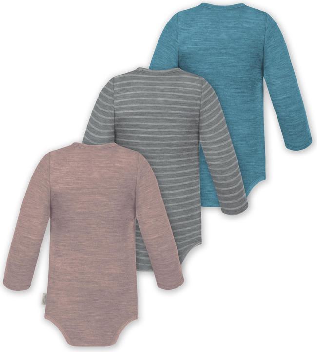 Produktbild Normani 3er Pack Baby Merino Body Langarm „Auckland" - 9375 (74)
