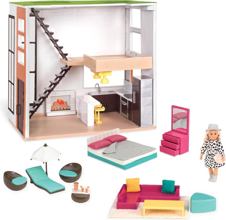 Actual product image Lori Doll's House Loft Play Set