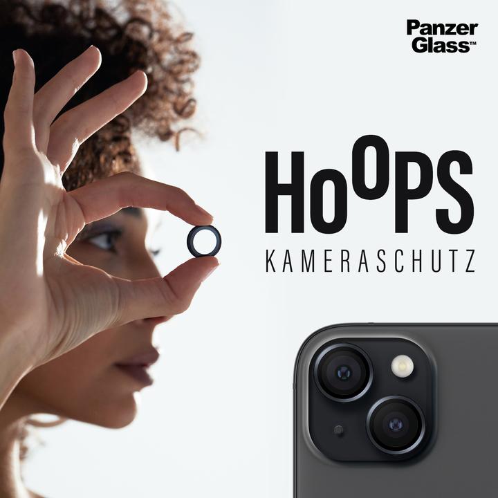 Immagine prodotto PanzerGlass Protezione lente fotocamera Hoops (1 Pezzo/i, Apple iPhone 15)