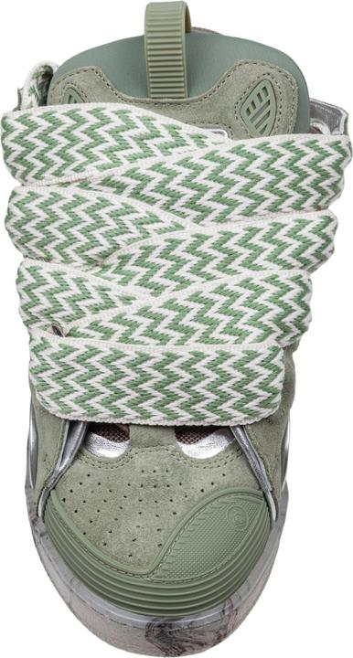 Actual product image Lanvin curb sneakers in leather and mesh colour green (42)