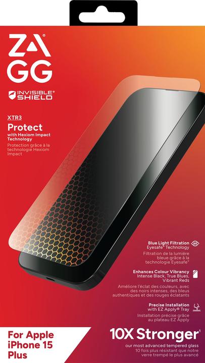 Actual product image Zagg Invisibleshield Glass Xtr3 Am E (1 Piece, Apple iPhone 15 Plus)