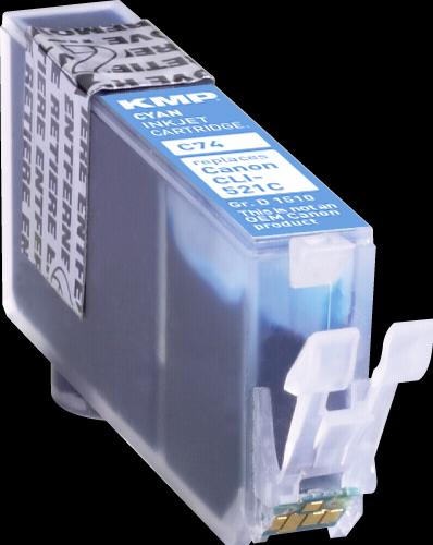 Image du produit KMP C74 Cartouche d'encre compatible avec Canon CLI-521 C (C)
