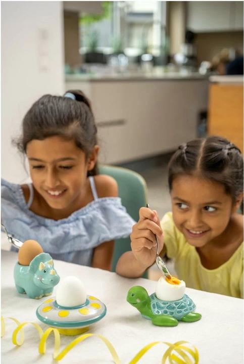 Actual product image Leonardo Children's Egg Cup Avventura UFO, Yellow/Turquoise/White (1 x)