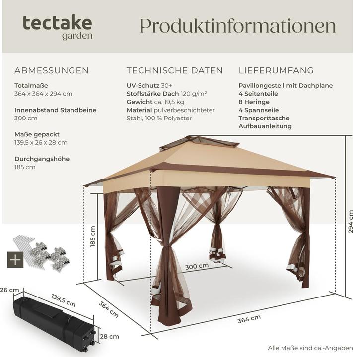 Actual product image tectake Carabobo (364 cm, 364 cm)