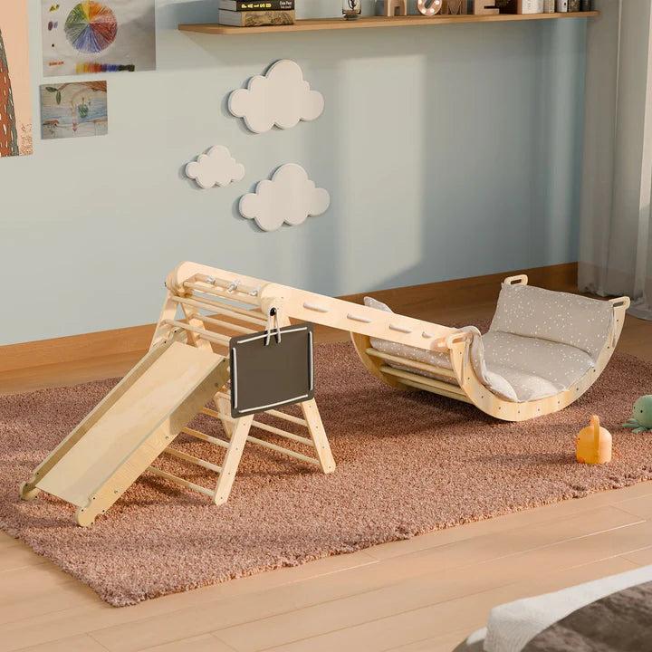 Actual product image Juskys Kletterdreieck Movario Vielseitiges Indoor-Klettergerüst
