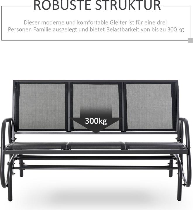 Image du produit Outsunny Banc à bascule 3 places