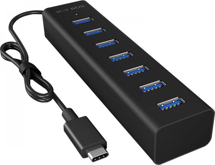 Icy Box Hub USB 7x USB-A 3.0 (Ib-Hub1700-C3) (USB-C, 7 Ports)