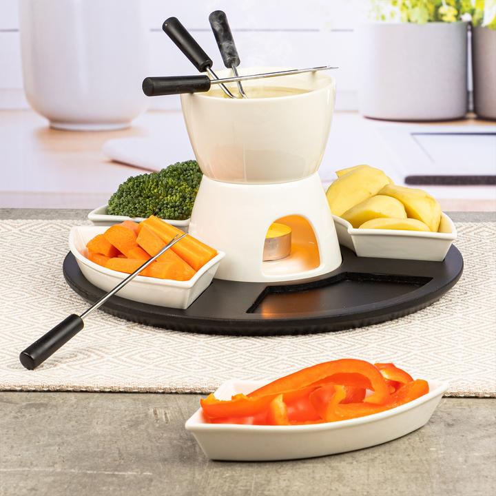 Produktbild HI Fondue-Set 11-teilig mit Topf Stövchen und Gabeln (Fondue Bourguignonne)