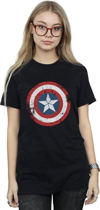 Image du produit - T-shirt CAPTAIN AMERICA CIVIL WAR DISTRESSED SHIELD - Femme (L)