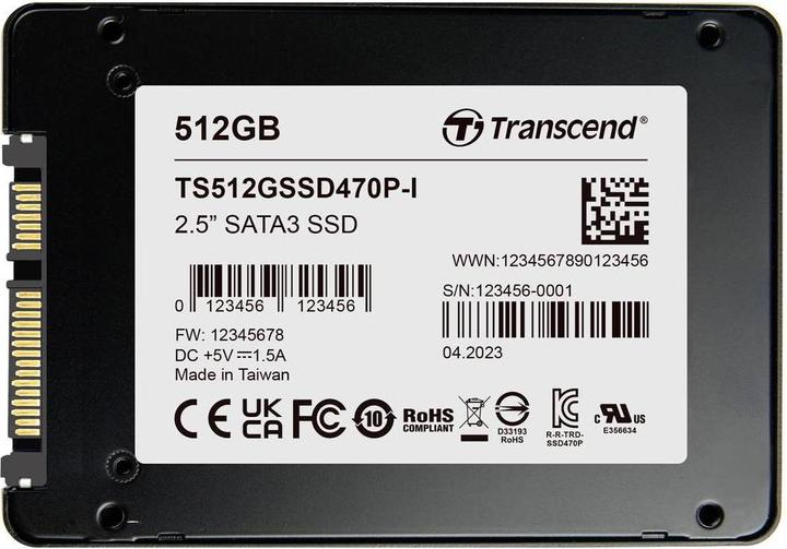 Image du produit Transcend 512 GB SSD interne mSATA SATA III Retail TS512GSSD470P-I (512 Go, 2.5")