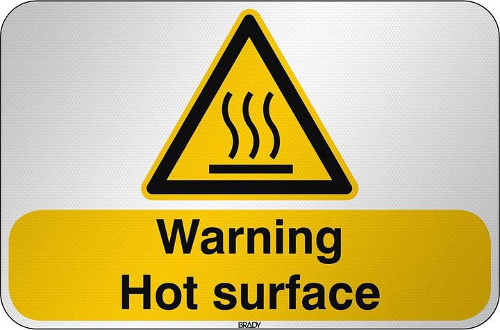 Immagine prodotto Brady Cartello di sicurezza ISO Avviso caldo